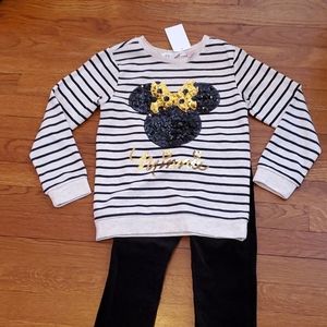 Girl H & M Minnie mouse set